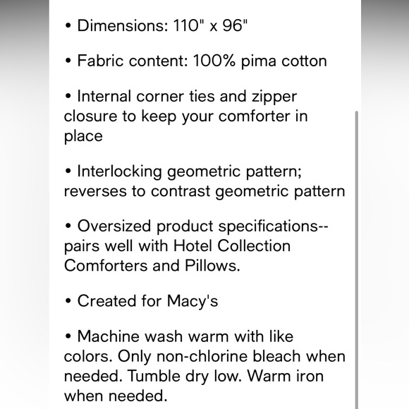 King Composite Geometric Duvet Cover - Picture 5 of 7